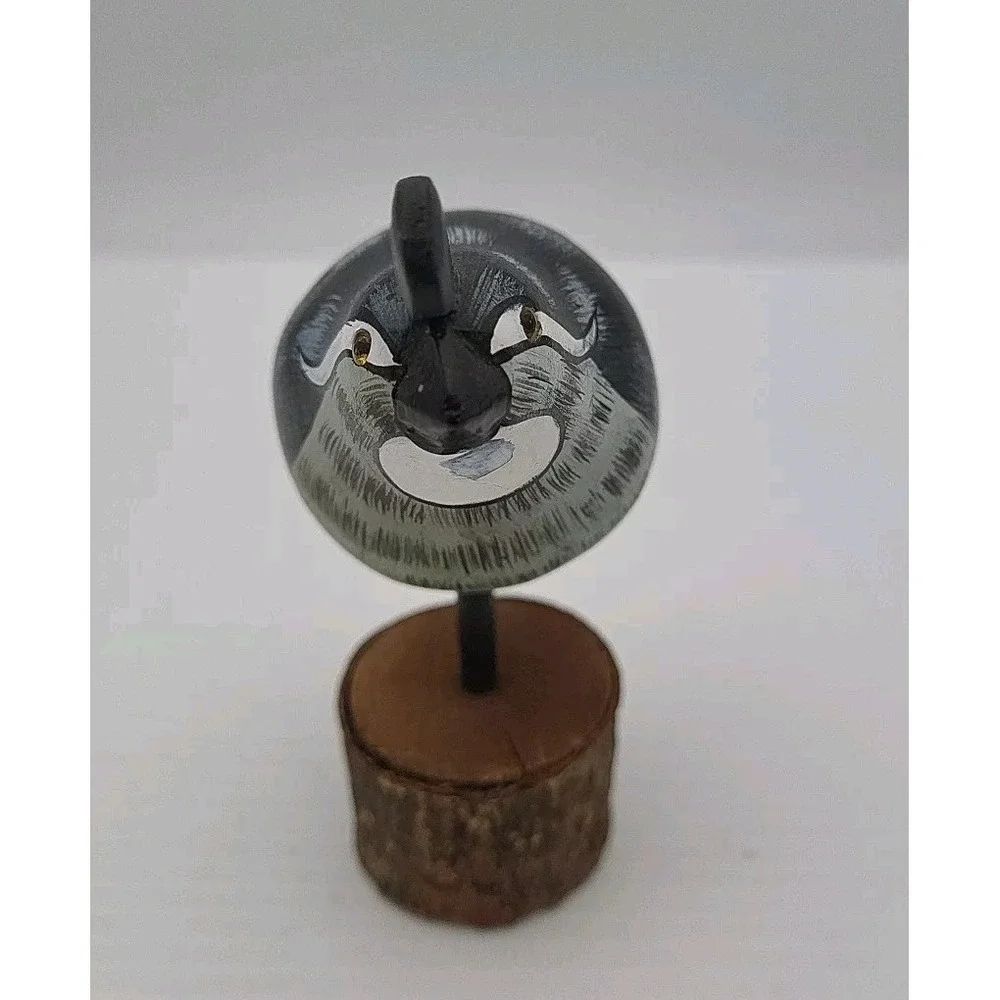 Hand painted wood quail figure, decoy mounted‎ glass eyes